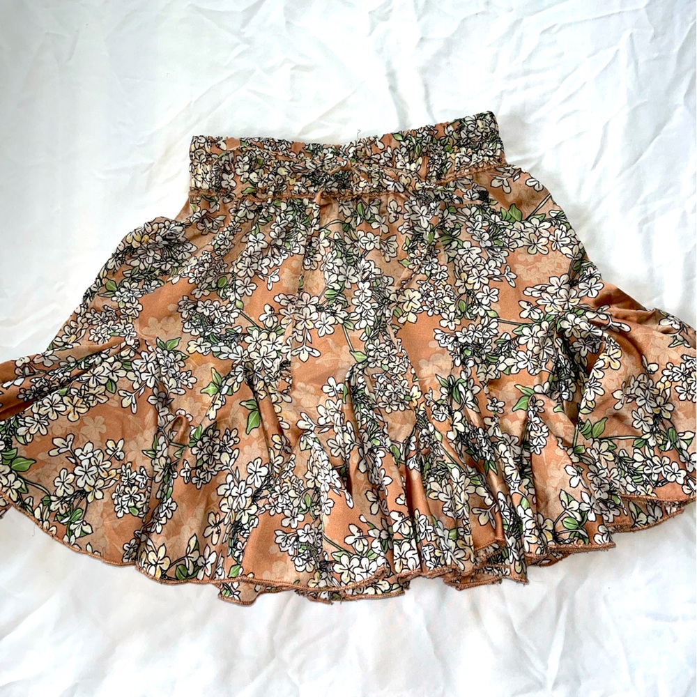 Princess Polly Floral Satin Skirt